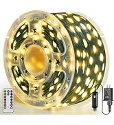 Ollny Christmas Lights 800 LED 262 FT Plug in, IP67 Waterproof Green Wire Outdoor Christmas Light...