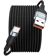 USB C Cable 15ft Fast Charging 23W, Extra Long USB A 2.0 to USB-C Charger Cord 15 foot 480Mbps Da...