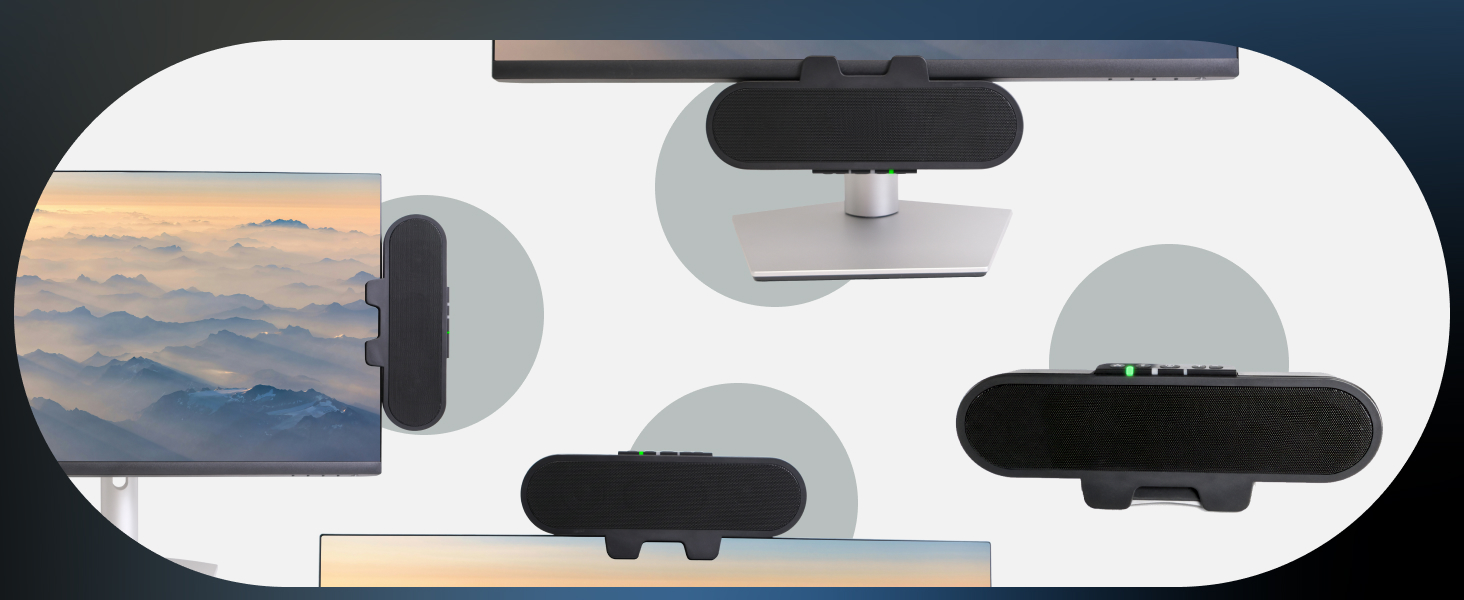 The CA-2890PRO mounted to different places on the monitor