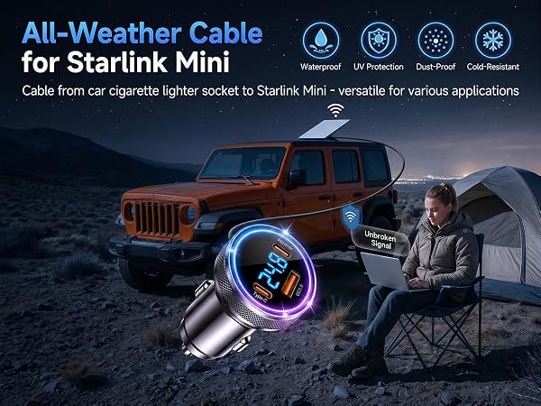 starlink mini car adapter
