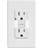 Leviton GFCI Outlet with Guidelight, 15 Amp, Self Test, Tamper-Resistant with LED Indicator Light...