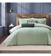 Ted Baker Comforter Set King - 3-Piece Cotton Jacquard - Pollsy, Sage Green