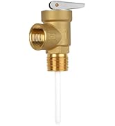 210°F 150 Psi Temperature and Pressure Relief Valve Automatic with Extension Probe and Lever, 3/4...