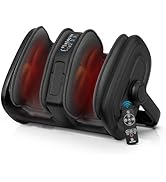 COMFIER Shiatsu Foot Massager Machine, Foot Calf Massager with Heat, Squeeze &amp; Vibration Massage,...