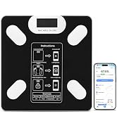 Smart Scale for Body Weight with App BMI Body Fat Scale Muscle Mass Tracker Digital Bathroom Scal...