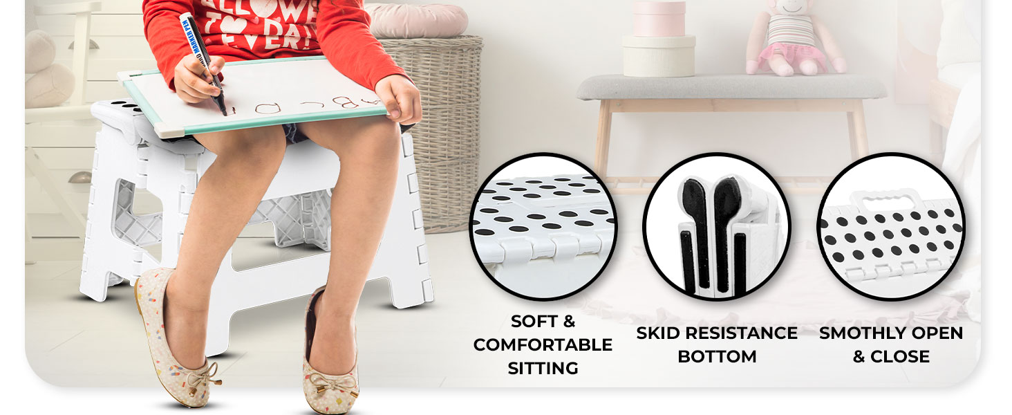 folding footstool foot step stool foldable bathroom stool utopia home folding step stool