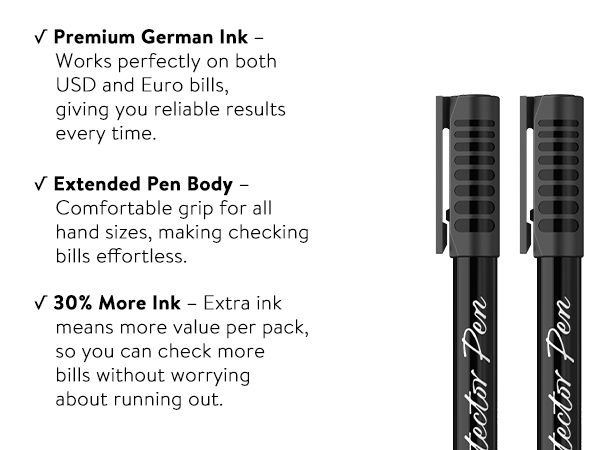 Counterfeit Money Detector Pen Bill Marker Universal False Currency Checker Cash Tester