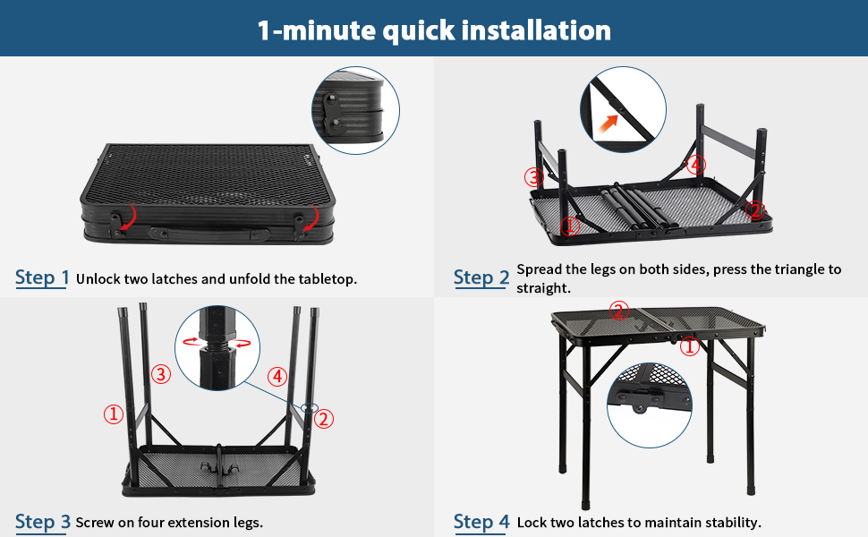 outdoor folding table