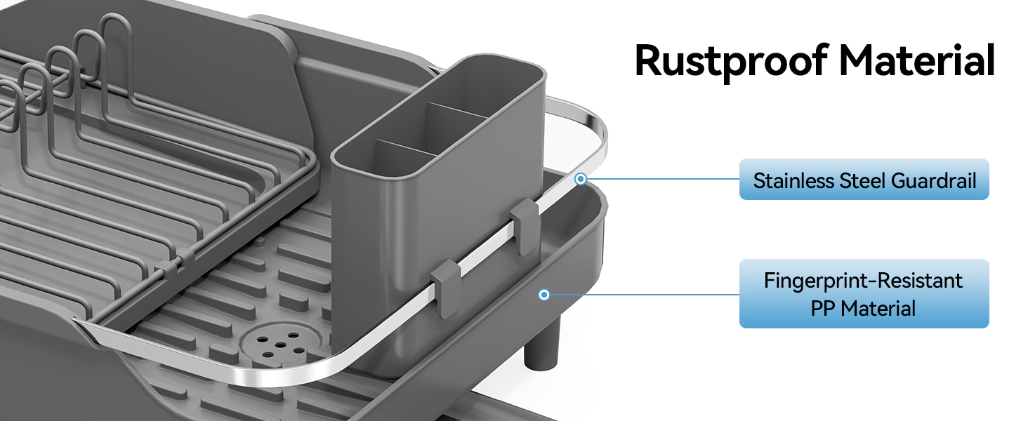 stainless steel dish drying rack expandable black large rustproof dish drainer for kitchen counter