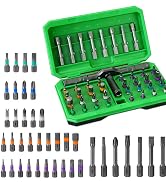 YrouGra 42 in 1 Magnetic Ratcheting Screwdriver Set with T-Handle, S2 Steel Multi-Bit Repair Tool...