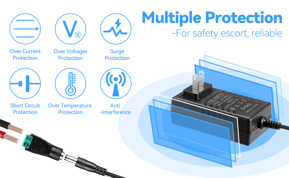 24V AC/DC Adapter 3A 2A 1A