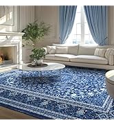 Lessymo 5x7 Area Rugs 5x7, Machine Washable Area Rugs, Super Soft Faux-Wool Area Rug for Living R...