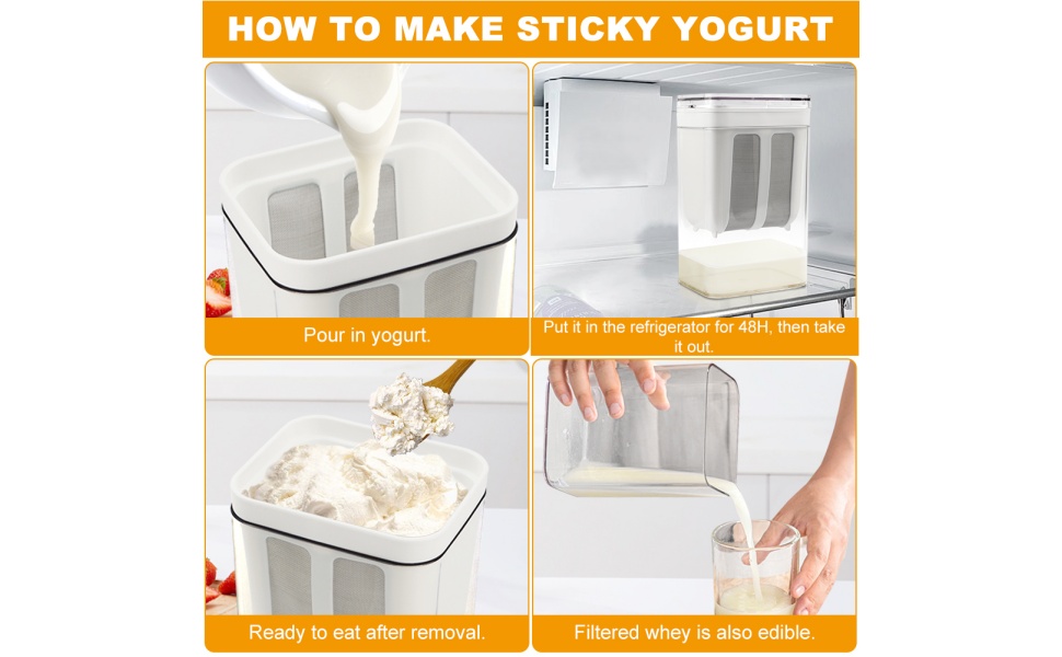 Greek Yogurt Strainer with Lid