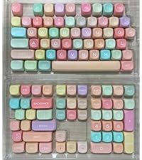 dagaladoo Cute Candy Keyboard keycap Set,dye sub pbt keycaps Colorful,MOA Profile Custom keycaps, Ra...