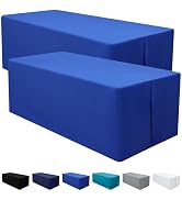 homing 2 Packs Rectangle Fitted Tablecloth, 6 Foot Washable Fabric Table Cloth, Waterproof Polyes...