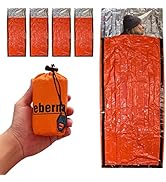 Emergency Bivy Sack Bivy Bag - Emergency Sleeping Bags 4 Pack Mylar Survival Sleeping Bag Emergen...