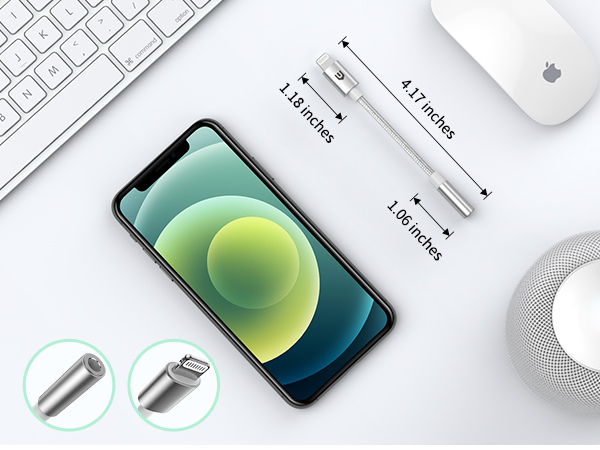 Headphone Adapter Lightning to 3.5mm Adapter Apple MFi 