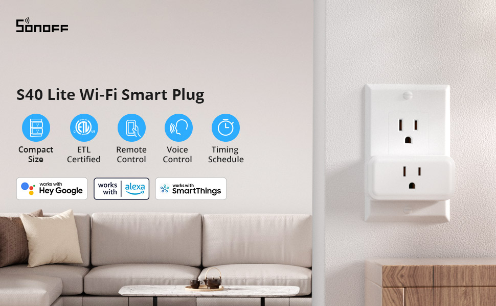 SONOFF S40 Lite 15A WiFi Smart Plug