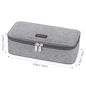 grey pencil case size