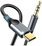 Aux to USB C Audio Cable [4FT], Type C to 3.5mm Aux Cord Hi-Fi DAC Headphone Jack Adapter Dongle ...