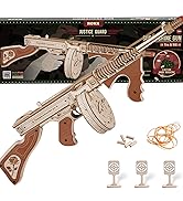 ROKR 3D Wooden Puzzles for Adults-Rubber Band Toy Tommy Gun-Model Kits to Build for Adults-Wood P...