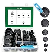 EASYEAH 80 PCS Rubber Grommets Assortment Kit for Wiring 1-3/4" 1-1/2" 1" 7/8" 5/8" 1/2" Drill Ho...
