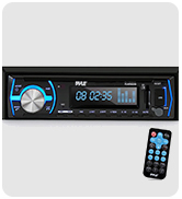 Pyle Marine Bluetooth Stereo Radio - 12v Single DIN Style Boat In dash Radio Receiver System wit