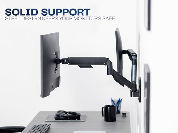 Mount your monitor on the wall and free up desk space.