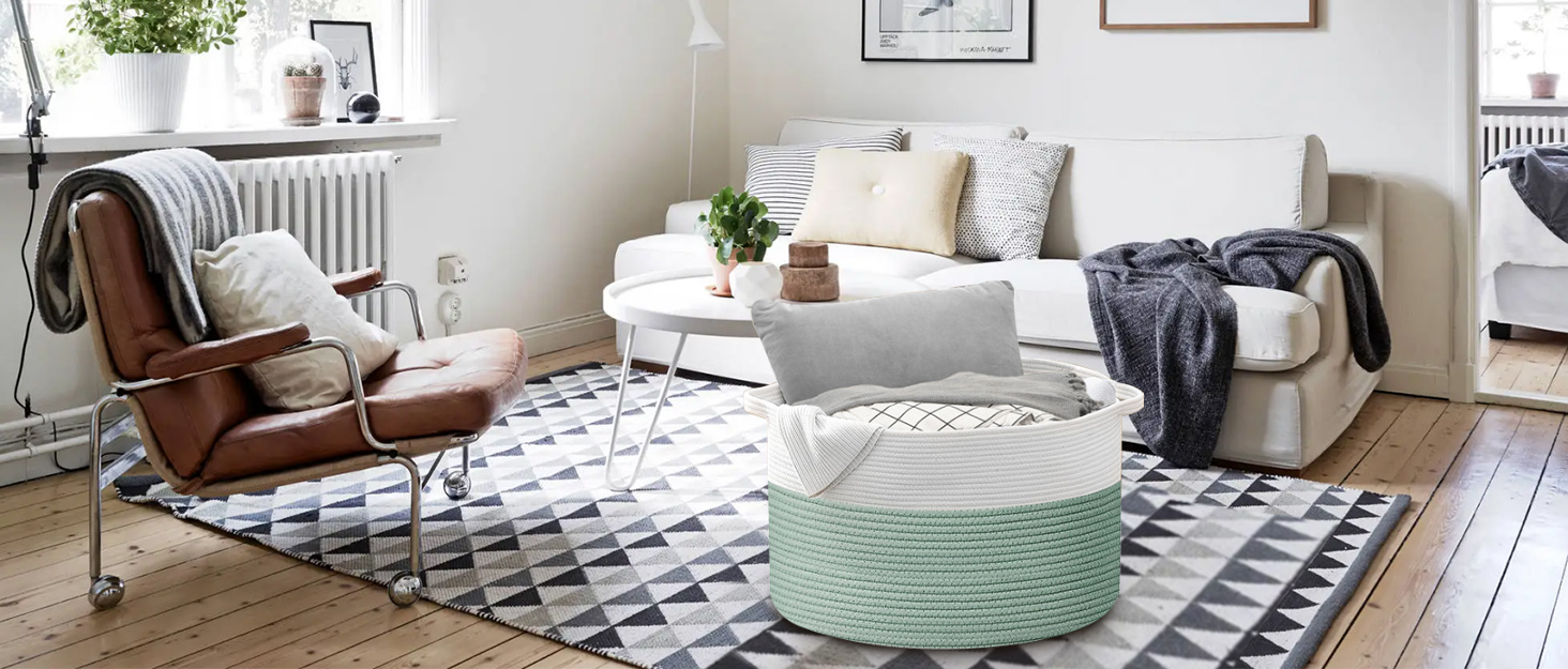 MEGASKET Blanket Storage Basket