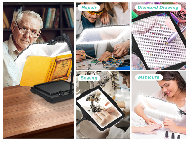 Magnifying Glass with Light and Stand