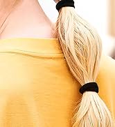 Black Hair Ties - 100Pcs Hair Ties for thick Hair Pony Tails Hair Ties no Damage Hair Ties for th...