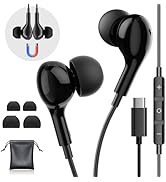USB C Headphones for iPhone 16 Wired Earphones for Samsung Galaxy S24/S23/S22/S21 Ultra for iPhon...