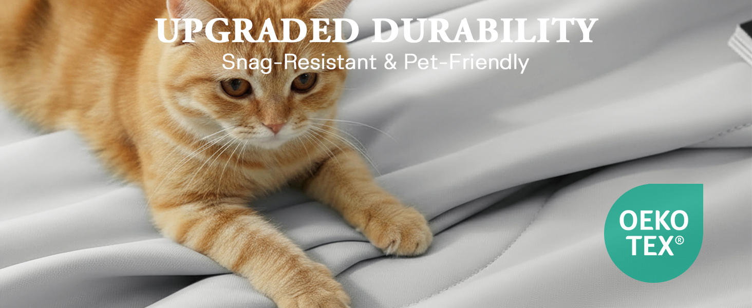 claw-proof cooling blanket, pet friendly bedding, OEKO-TEX certified skin-safe blanket