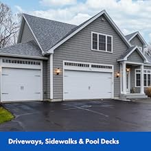 driveways, sidewalks and pool decks
