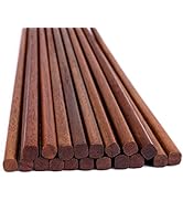 10 Pairs Wooden Chopsticks Reusable Chop Sticks Dishwasher Safe Chinese Wooden Chopsticks Handmad...