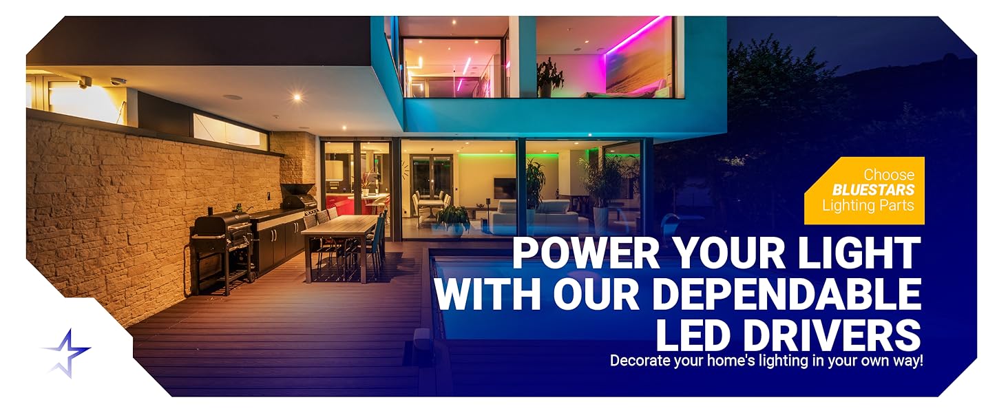 120W 12V LED Power Supply Driver 10A with US Standard 3-Prong Plug by BlueStars