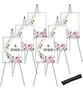 DAJAVE 6 Pack Display Easel Stand 63 Inch Folding Easels for Display, Portable Tripod Display Eas...