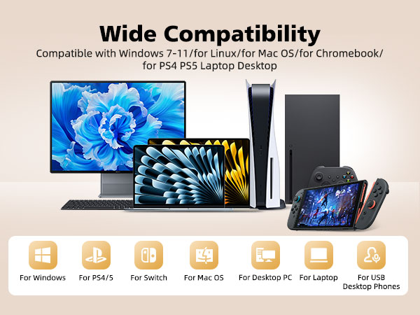 usb earbuds for computer pc laptop