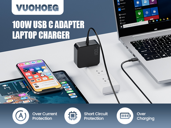 100W USB-C Power Adapter Fast Charger