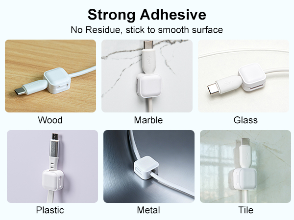 Strong Adhesive: no residue, stick to smooth surface like wood, marbie, glass, plastic, metal, tile
