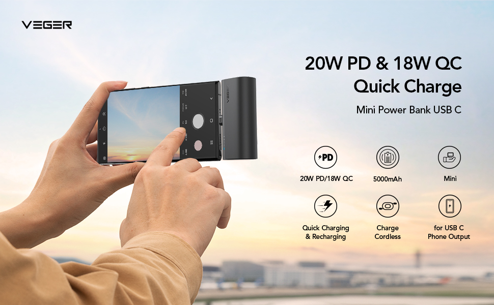 Fast charging USB C portable chargers