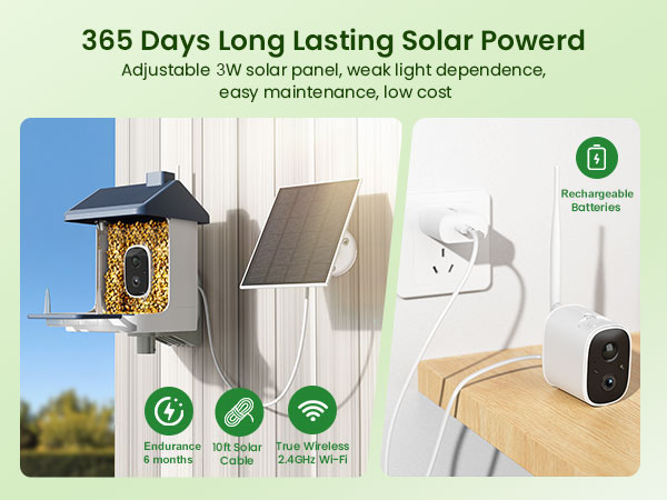 bird feeder with camera solar powered