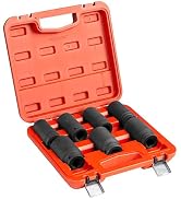Jetech 3/4 Inch Drive 7PCS Impact Deep Socket Set, Heat-Treated Cr-Mo Alloy Steel, Metric (27mm, ...