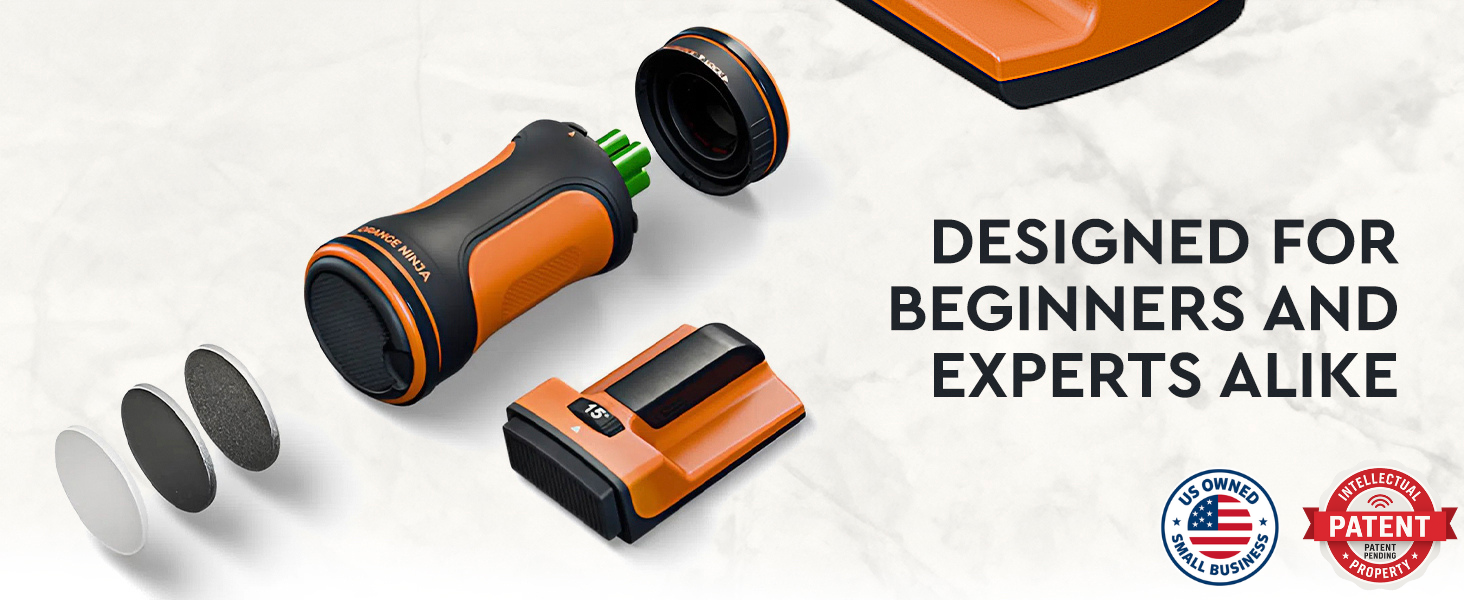 Portable electric rolling sharpener with 350, 600, 1000 grit discs for sharp blades