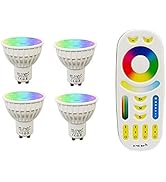 BSOD Smart LED Light Bulb RGBW CCT with Remote Controller Dimmable (4 Bulbs+1 Controller)