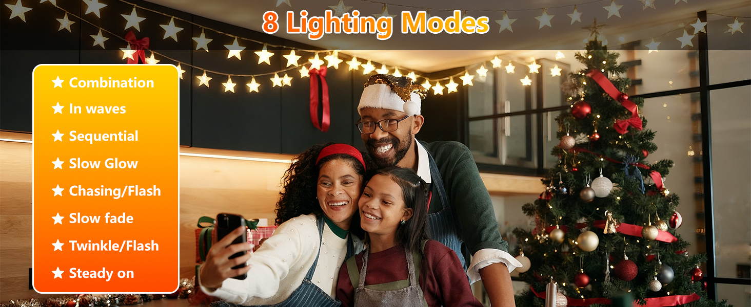 Twinkle Star 33FT Star String Lights