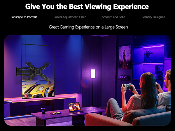 long arm tv wall mount