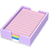 WINFFOR Acrylic Notepad Holder Dispenser - 4x6 in Sticky Note Memo Holder Self-Stick Note Pad Org...
