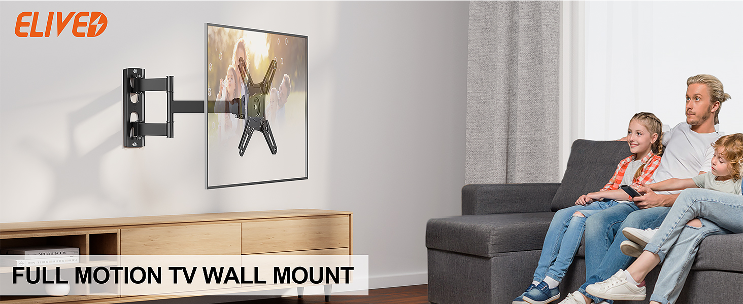Full Motion TV Monitor Wall Mount