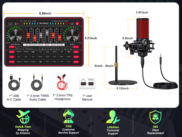 sound card for live streaming music production equipment interface for recording music
